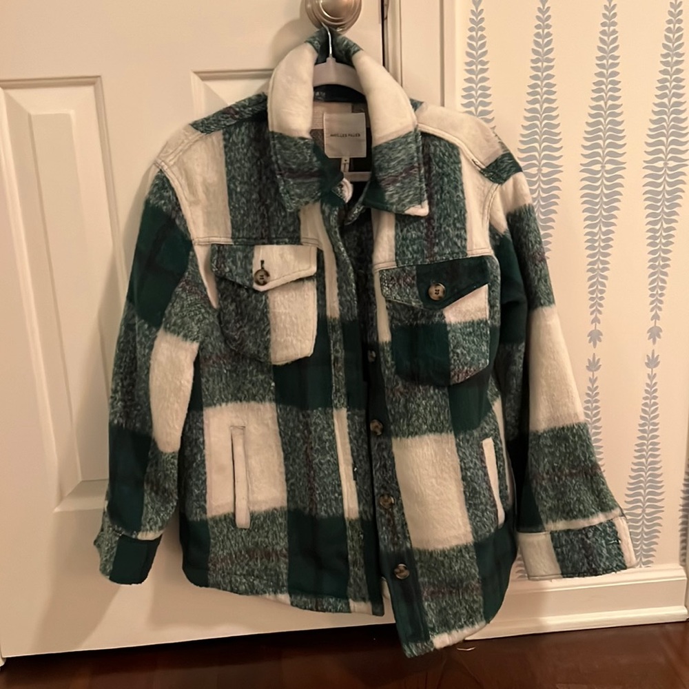 Avec Les Filles Plaid Oversized Shacket